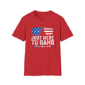 Patriotic Sunglasses T-Shirt — "Just Here for the Grill" 4th of July Tee