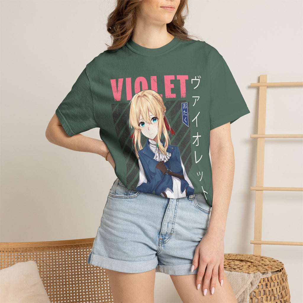 Violet Otaku Anime Graphic T-Shirt