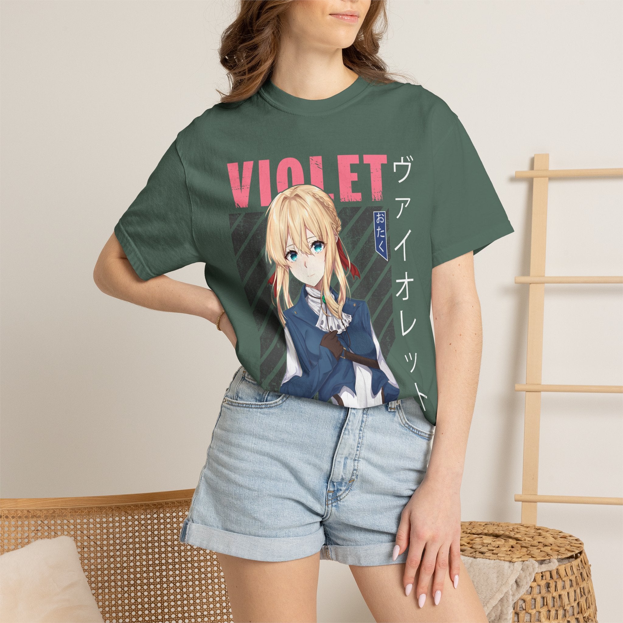 Violet Otaku Anime Graphic T-Shirt