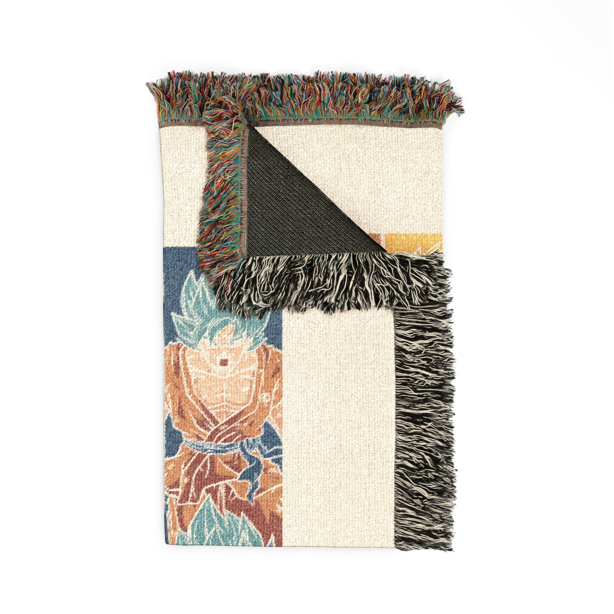 Woven Blanket - Retro Abstract Patchwork Throw
