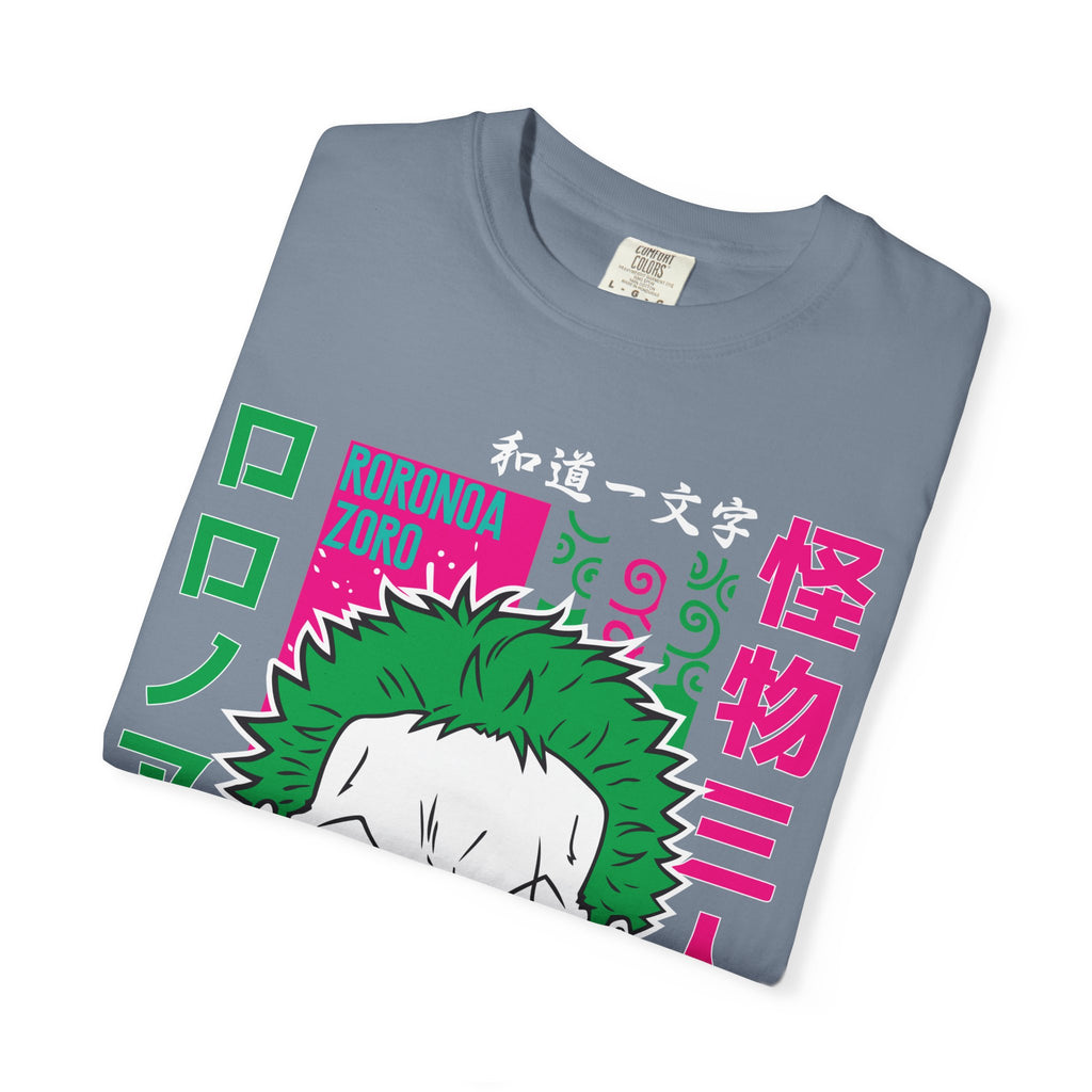 Anime Zoro Graphic T-Shirt — Japanese Text Skate Vibe