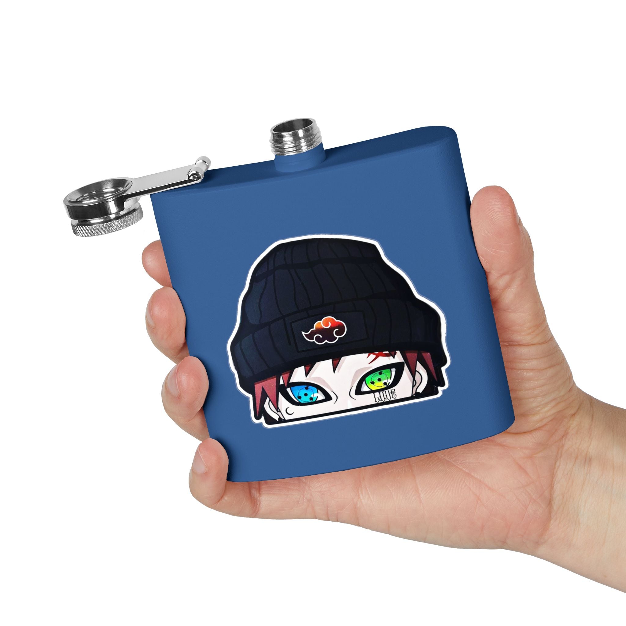 Anime Beanie Flask — 6oz Stainless Steel Hip-Hop Akatsuki Design