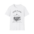 T-Shirt — ‘Iron Flame’ Vintage Bookstack Moon Graphic Tee