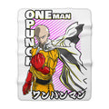 One Punch Hero Sherpa Fleece Blanket – Anime Cozy Throw for Fans