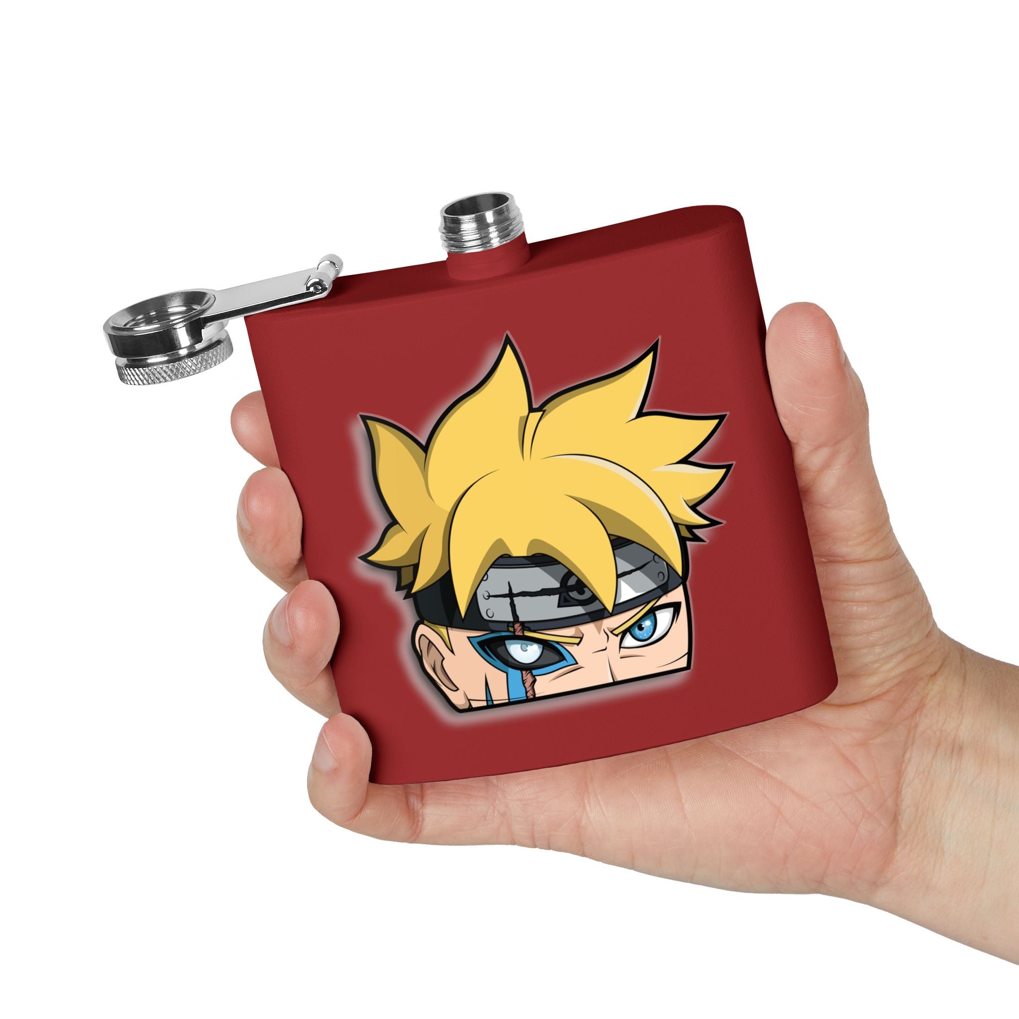 Anime-Inspired Stainless Steel Flask — 6oz Character Face Design