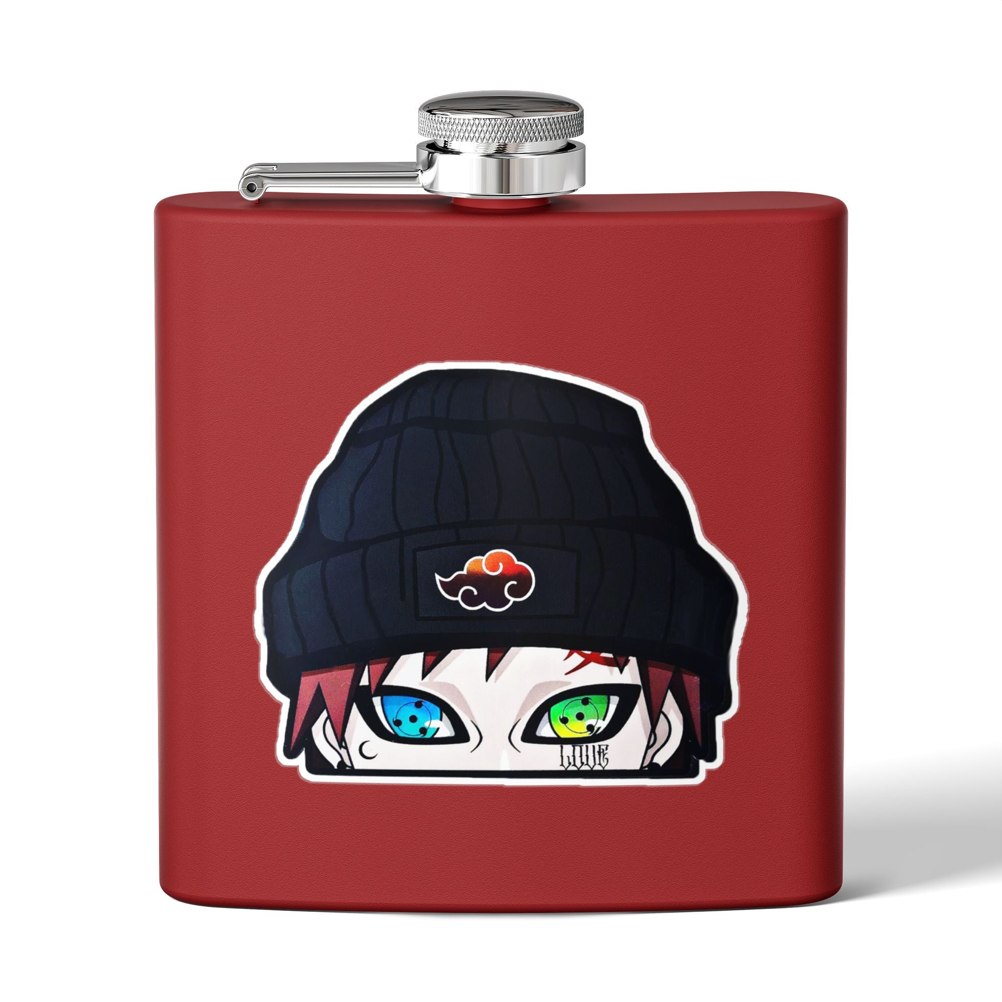 Anime Beanie Flask — 6oz Stainless Steel Hip-Hop Akatsuki Design