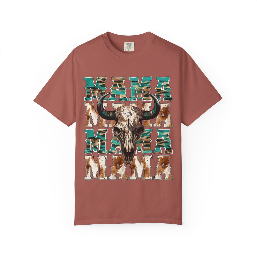 Mama Longhorn Tee — Southwestern Cow Skull Graphic T-Shirt