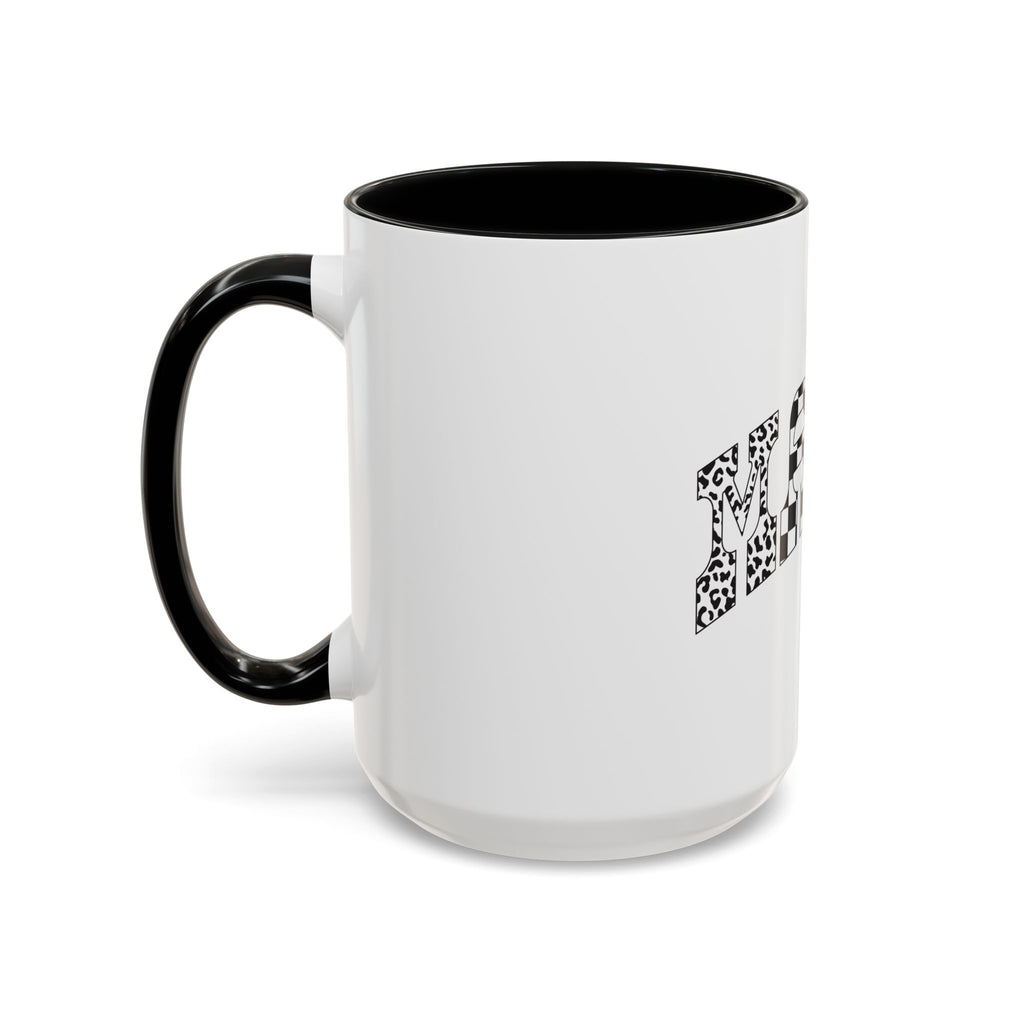 Mama Checkerboard Pattern Accent Coffee Mug (11/15oz)