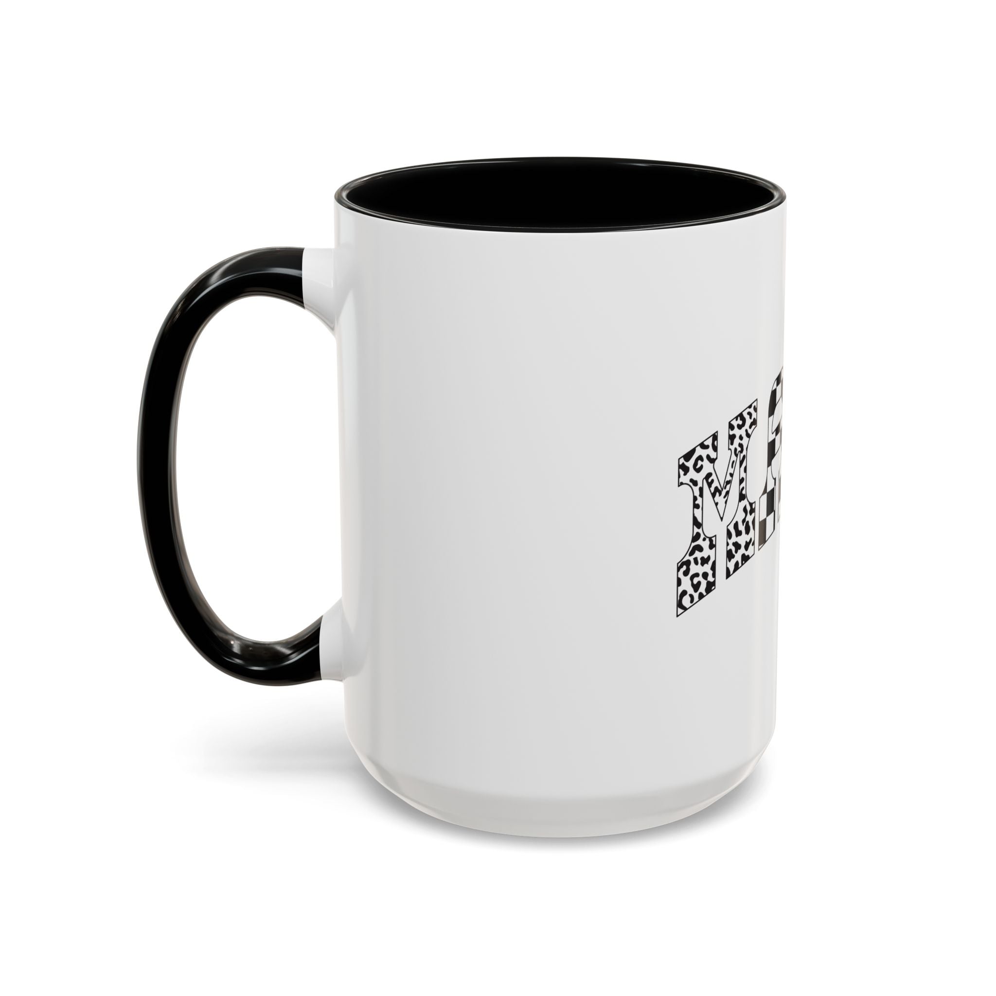 Mama Checkerboard Pattern Accent Coffee Mug (11/15oz)