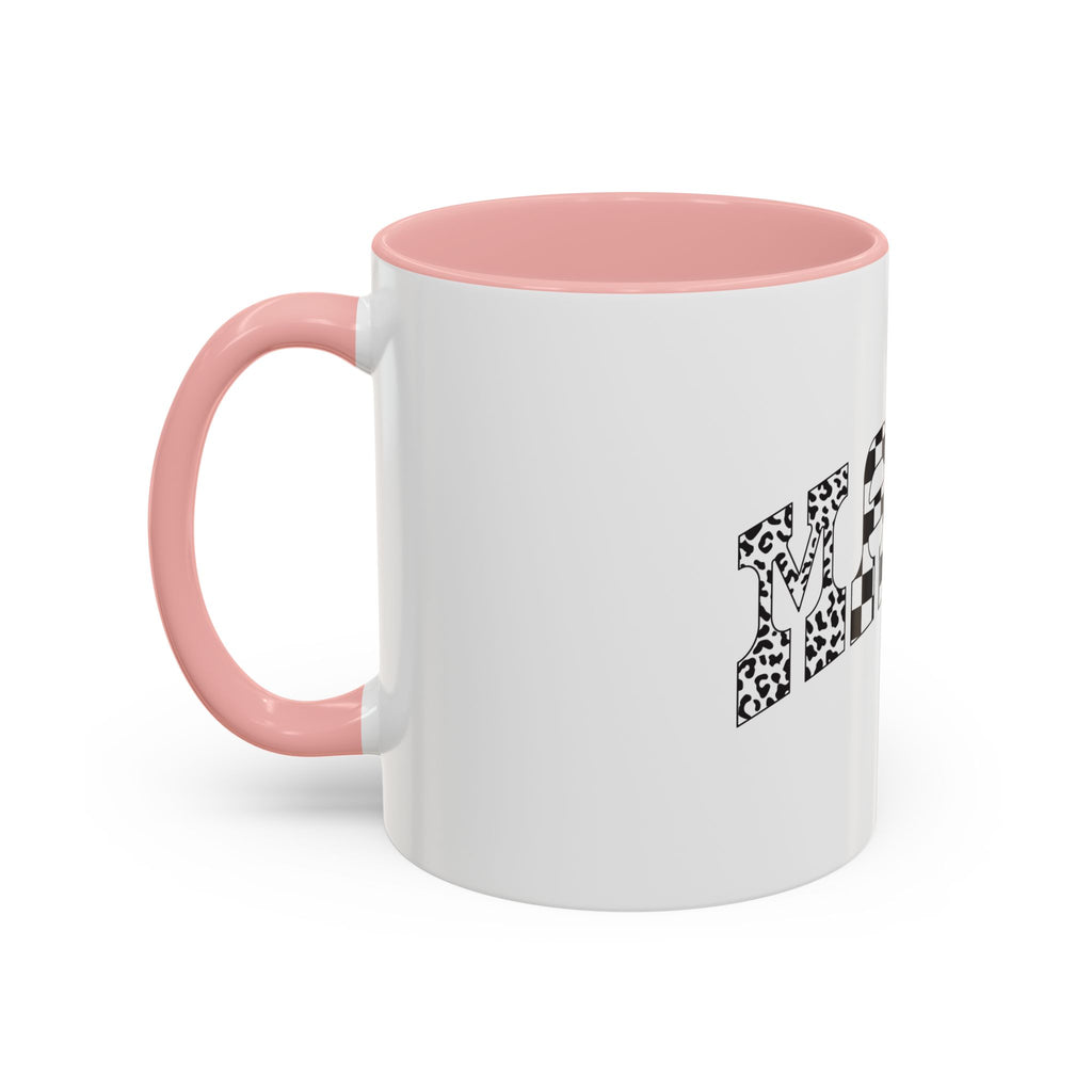Mama Checkerboard Pattern Accent Coffee Mug (11/15oz)