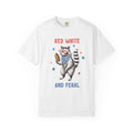 Patriotic Raccoon T-Shirt — "Red White and Feral" Funny 4th of July Tee
