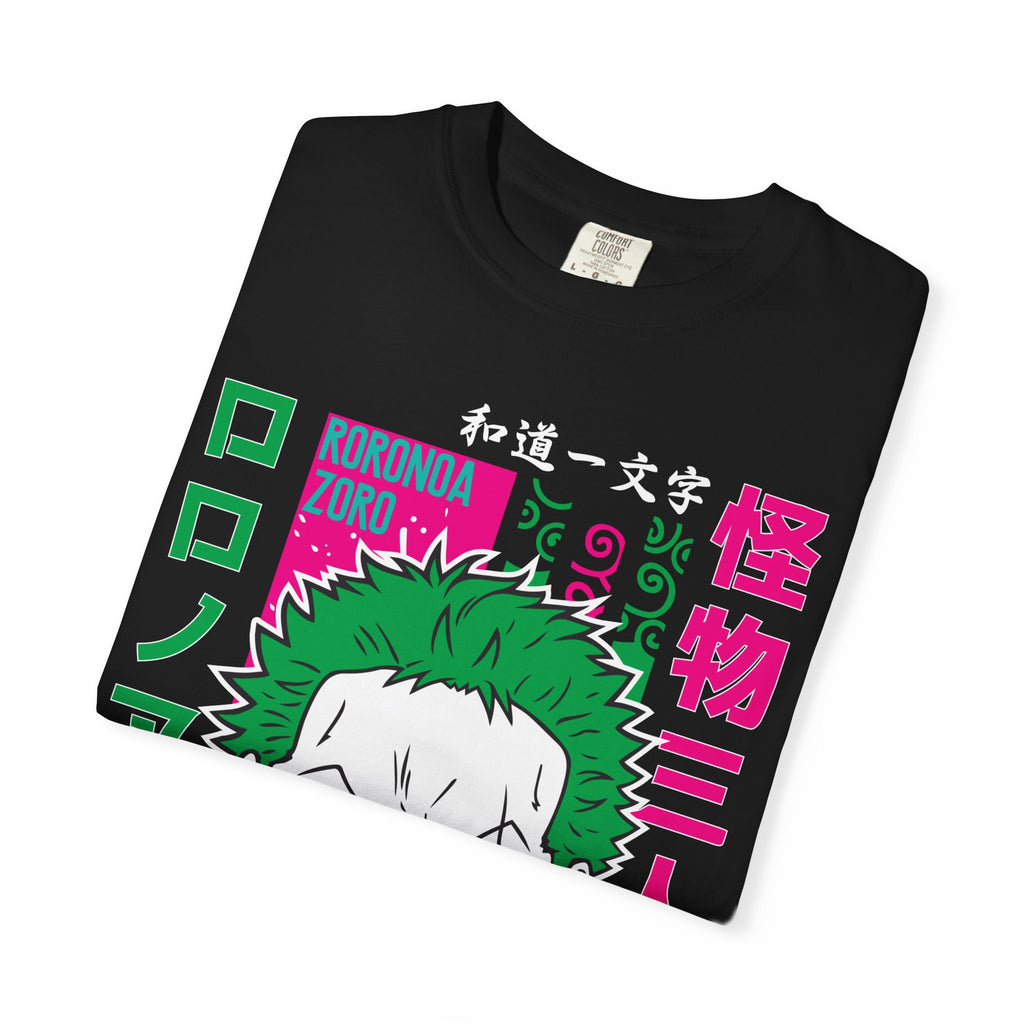 Anime Zoro Graphic T-Shirt — Japanese Text Skate Vibe
