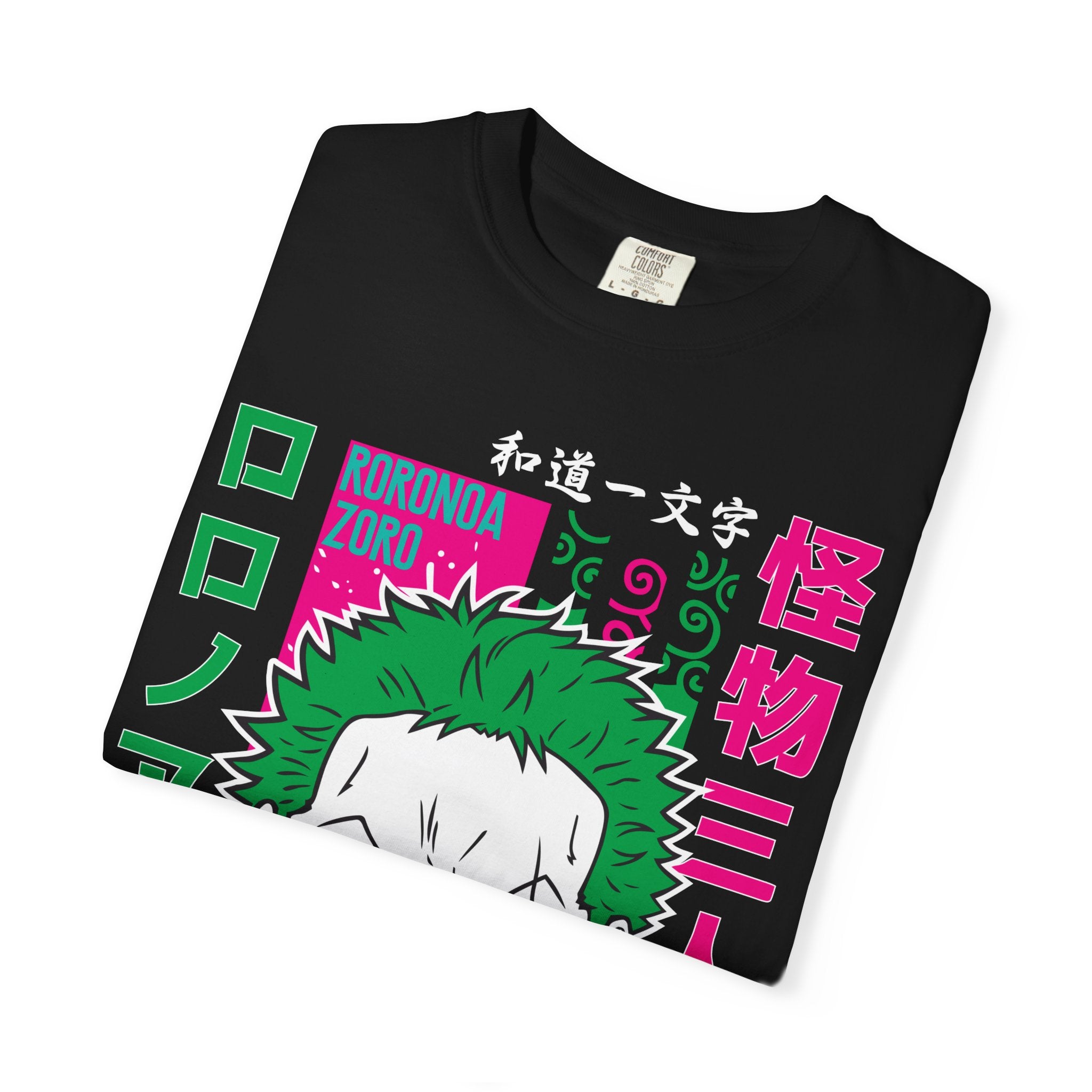 Anime Zoro Graphic T-Shirt — Japanese Text Skate Vibe