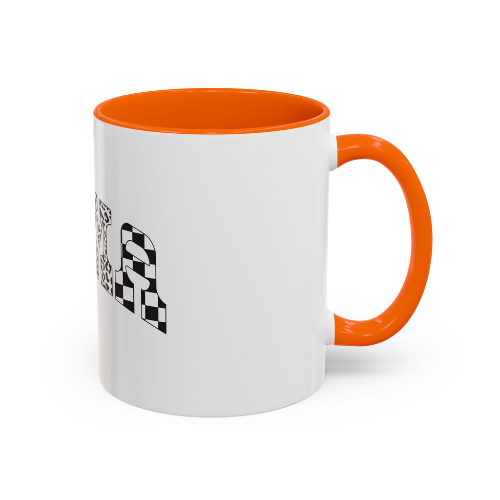 Mama Checkerboard Pattern Accent Coffee Mug (11/15oz)