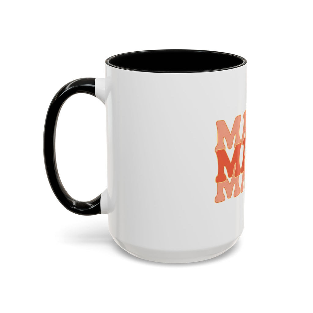 Mama Lightning Bolt Accent Coffee Mug — Retro Boho Mom Gift (11/15oz)