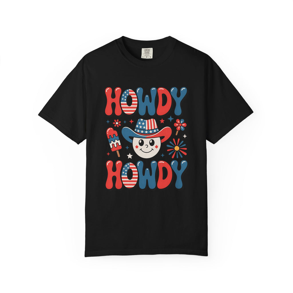Howdy Howdy T-Shirt — Patriotic Cowboy Graphic Tee