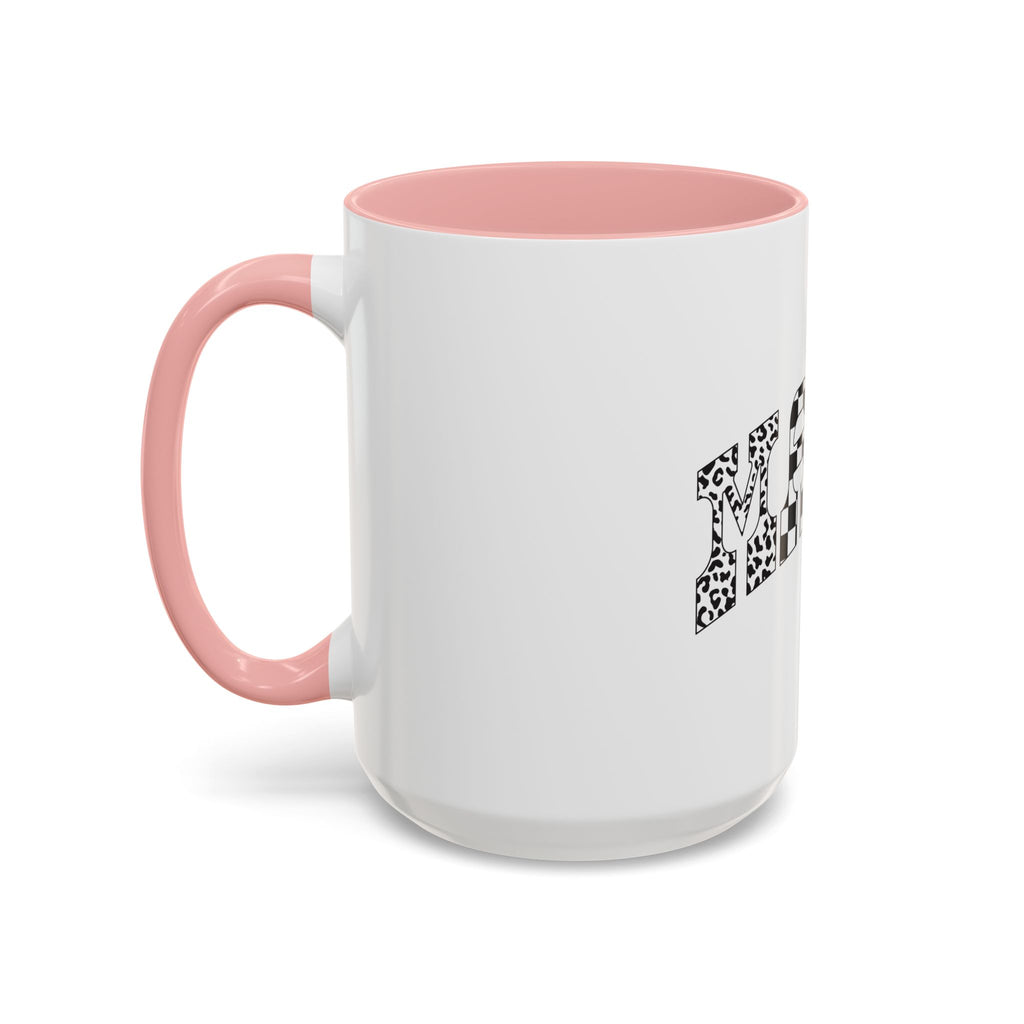 Mama Checkerboard Pattern Accent Coffee Mug (11/15oz)