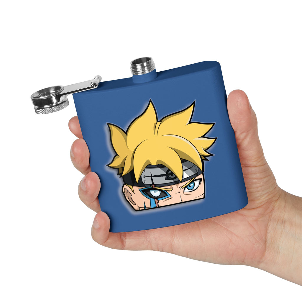 Anime-Inspired Stainless Steel Flask — 6oz Character Face Design