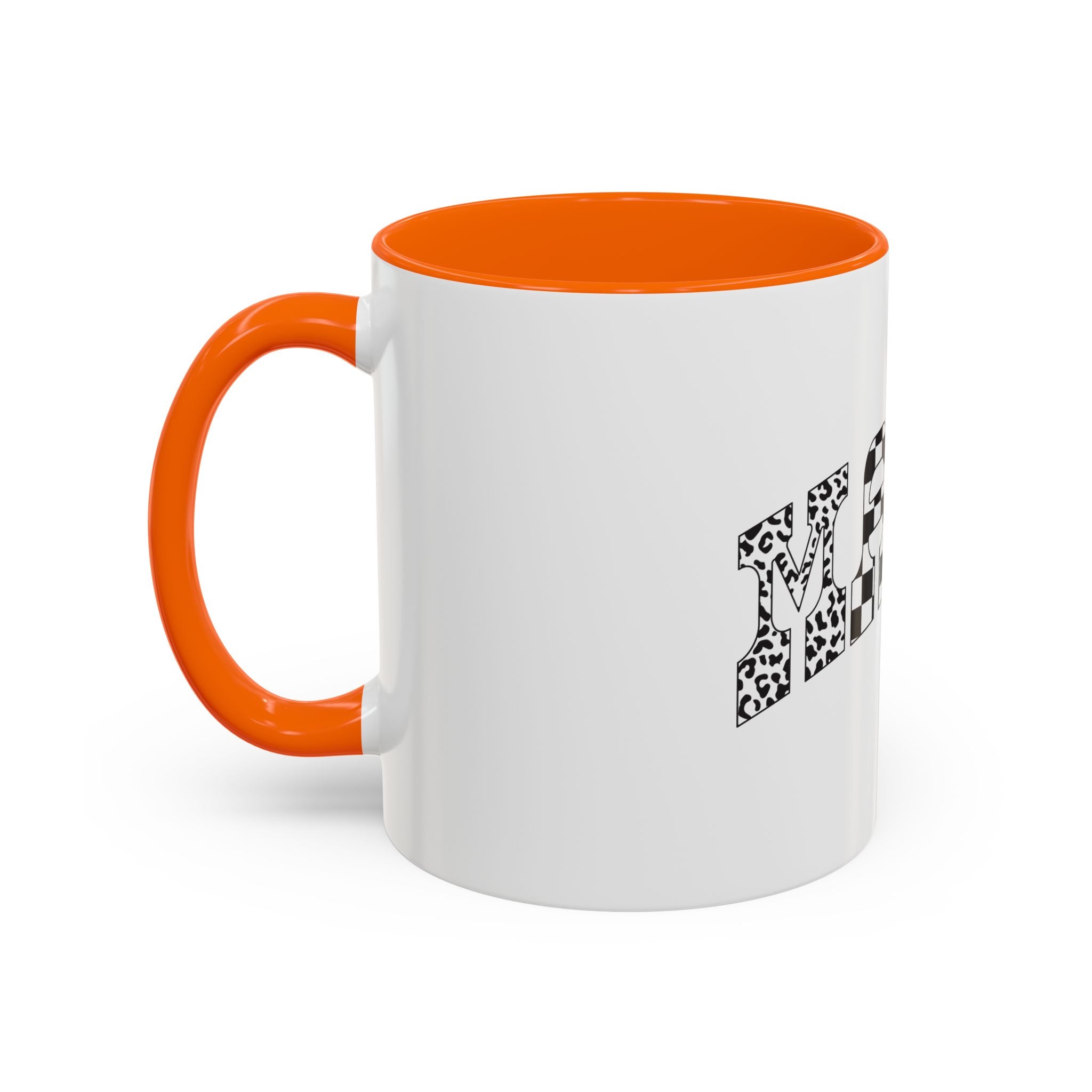 Mama Checkerboard Pattern Accent Coffee Mug (11/15oz)
