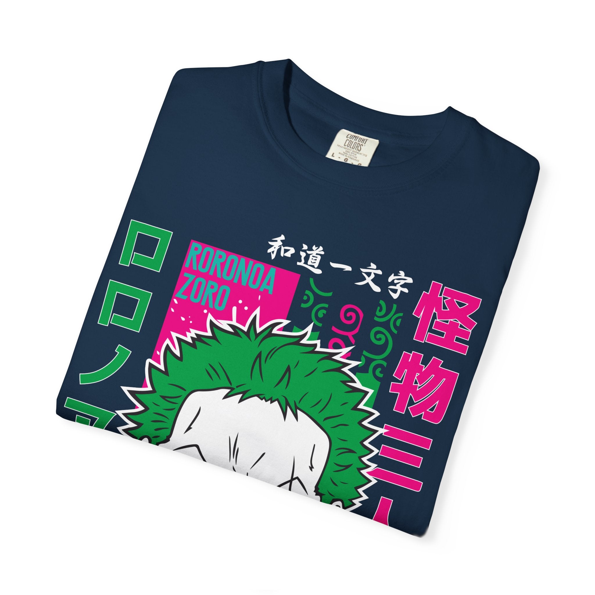 Anime Zoro Graphic T-Shirt — Japanese Text Skate Vibe
