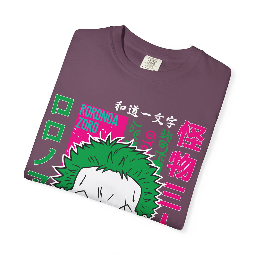 Anime Zoro Graphic T-Shirt — Japanese Text Skate Vibe