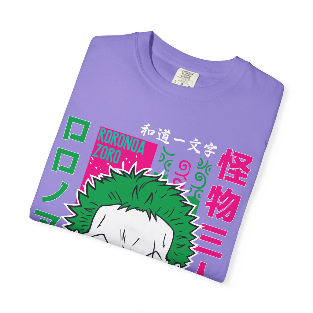 Anime Zoro Graphic T-Shirt — Japanese Text Skate Vibe