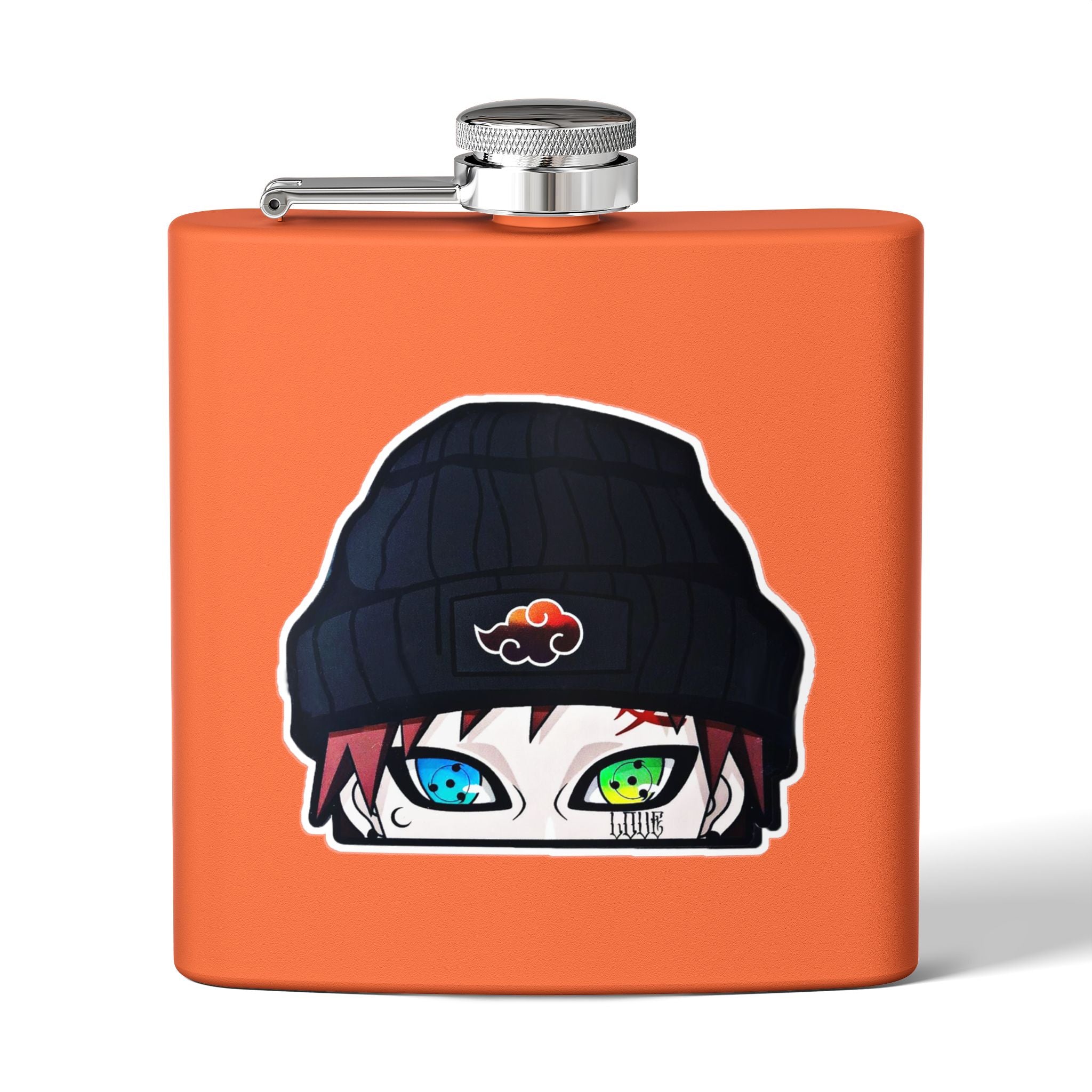 Anime Beanie Flask — 6oz Stainless Steel Hip-Hop Akatsuki Design