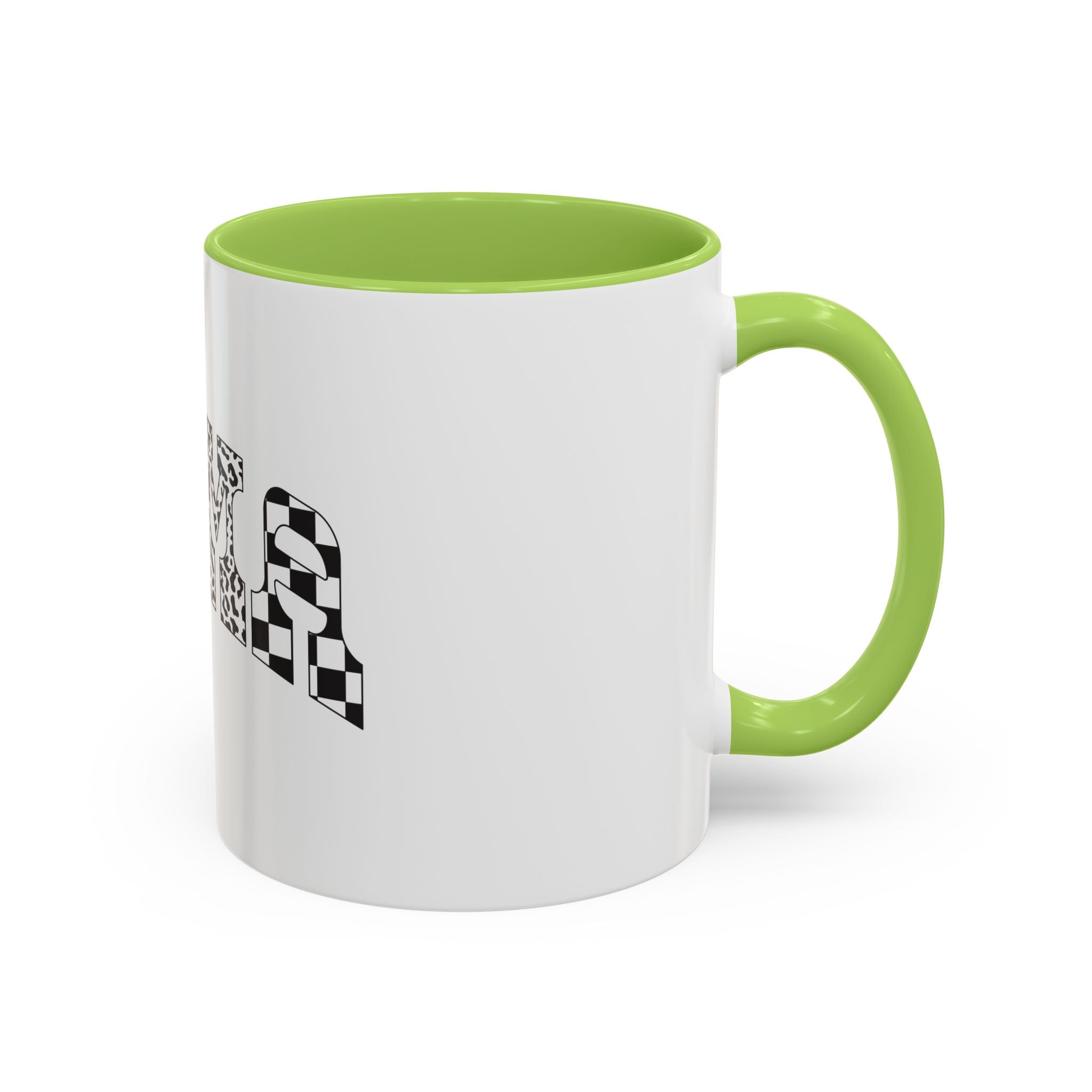 Mama Checkerboard Pattern Accent Coffee Mug (11/15oz)