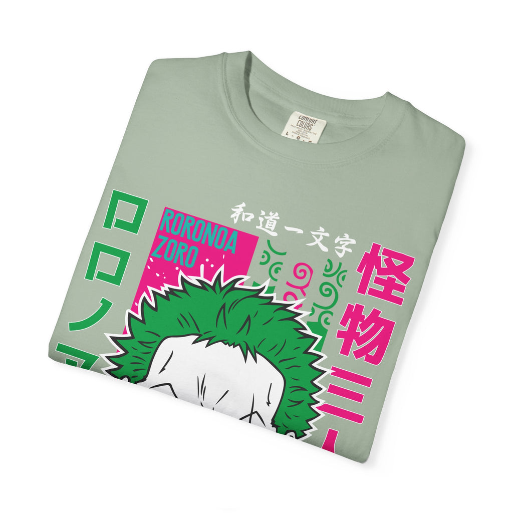 Anime Zoro Graphic T-Shirt — Japanese Text Skate Vibe