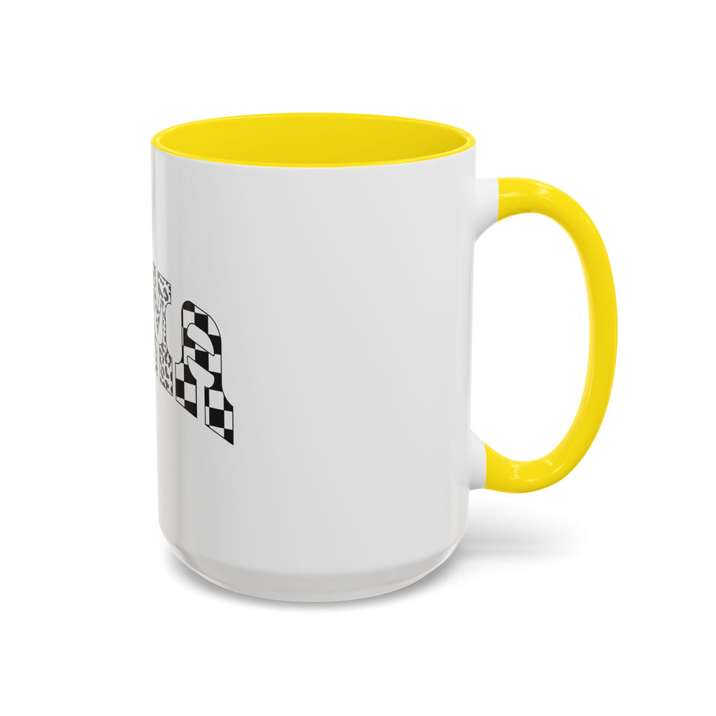 Mama Checkerboard Pattern Accent Coffee Mug (11/15oz)
