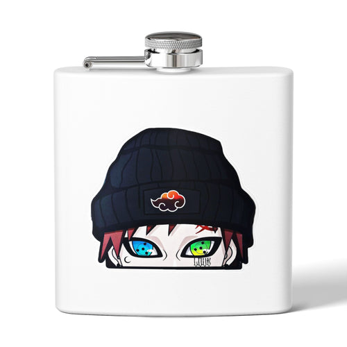 Anime Beanie Flask — 6oz Stainless Steel Hip-Hop Akatsuki Design
