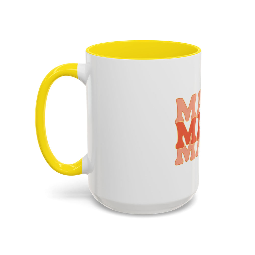 Mama Lightning Bolt Accent Coffee Mug — Retro Boho Mom Gift (11/15oz)
