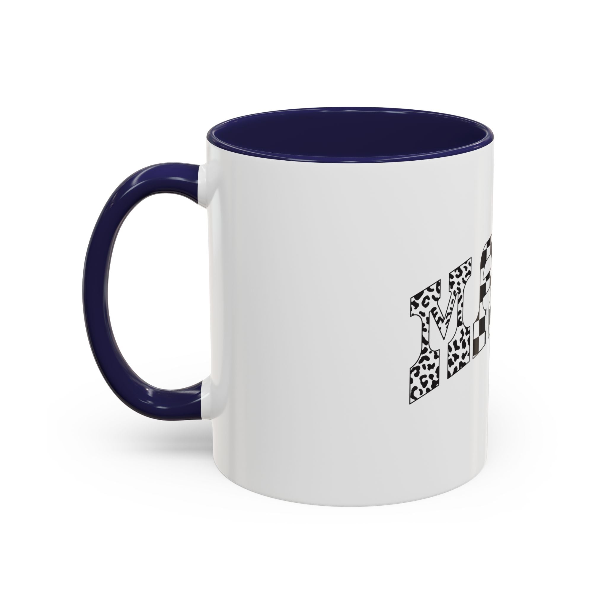 Mama Checkerboard Pattern Accent Coffee Mug (11/15oz)