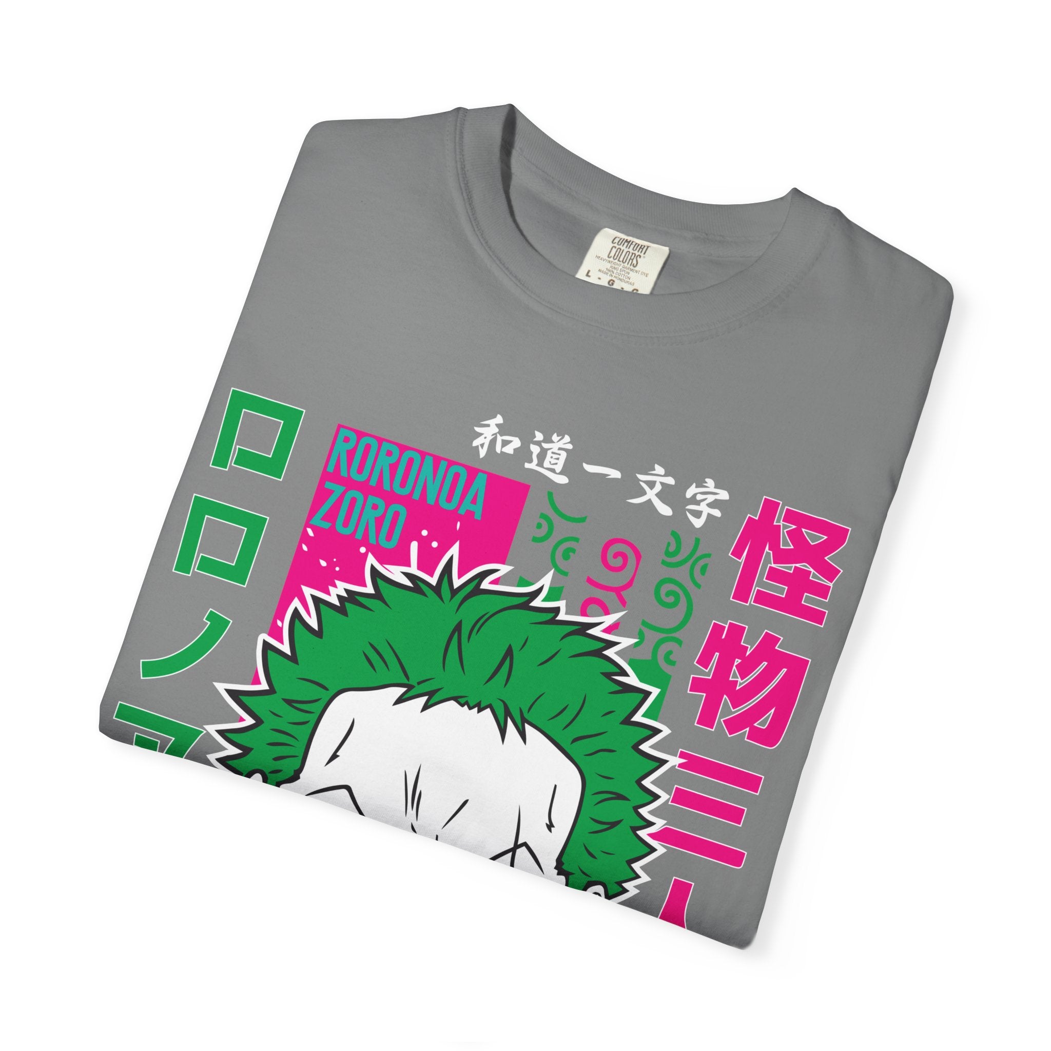 Anime Zoro Graphic T-Shirt — Japanese Text Skate Vibe