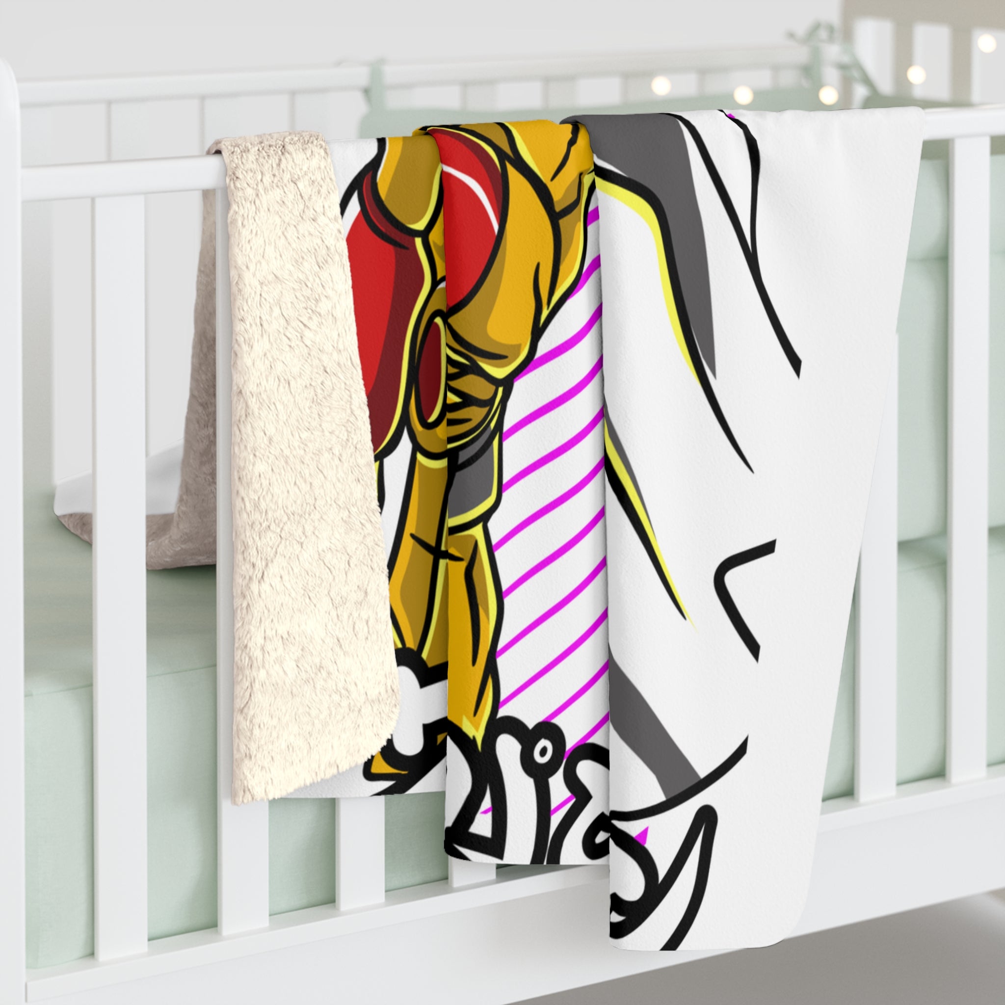 One Punch Hero Sherpa Fleece Blanket – Anime Cozy Throw for Fans