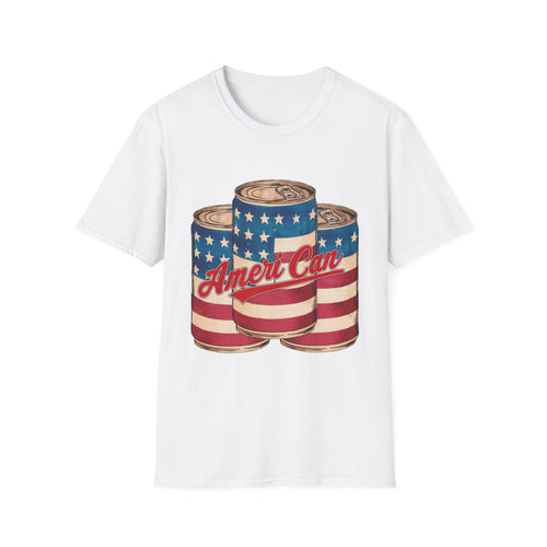 AmeriCan Retro Flag Can Graphic T-Shirt