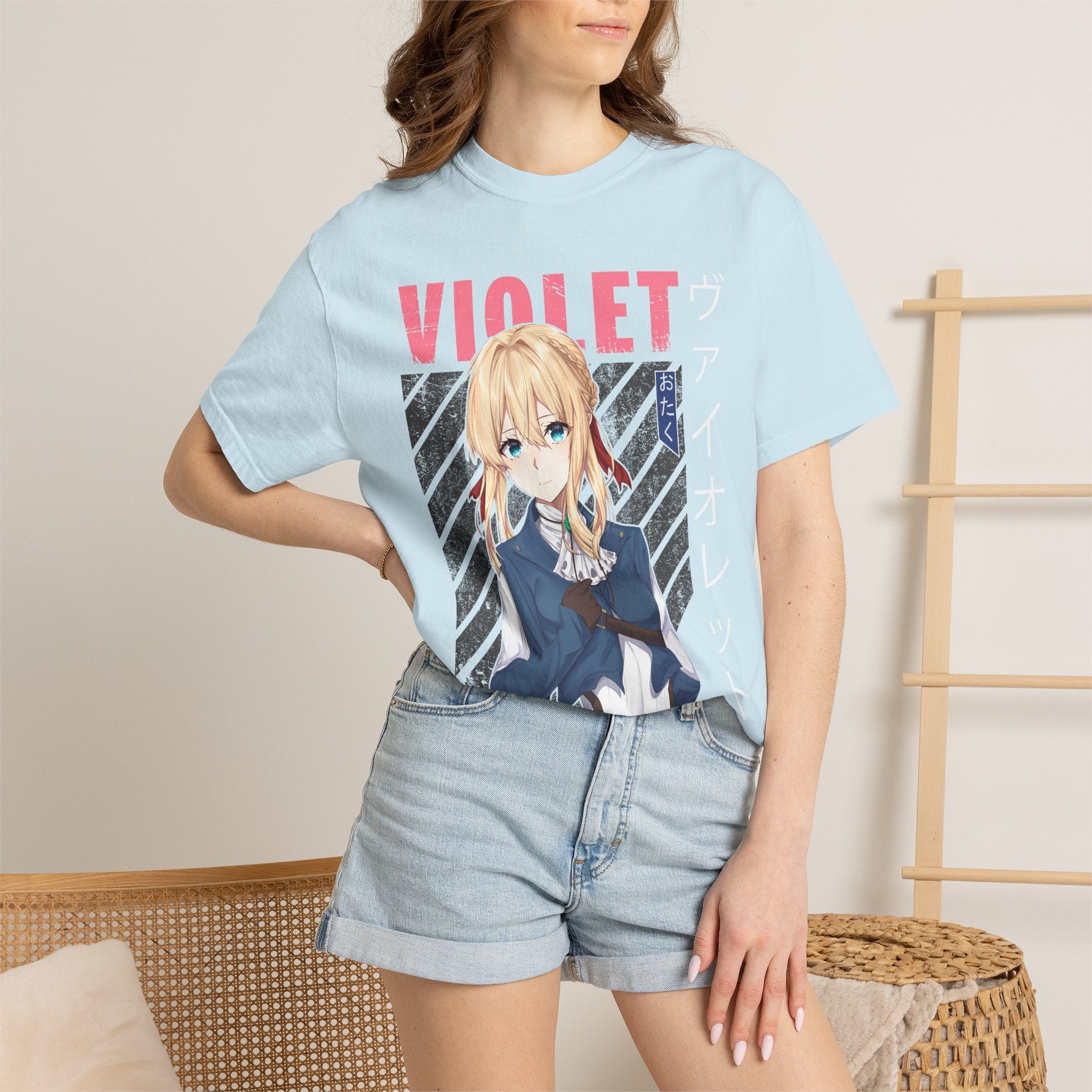 Violet Otaku Anime Graphic T-Shirt