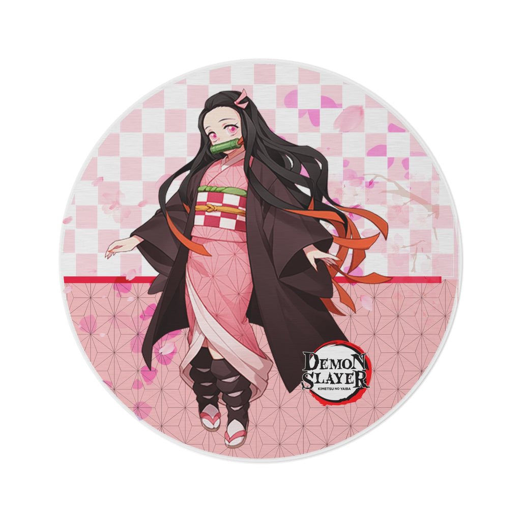 Nezuko Round Rug — Pink Demon Slayer Floor Mat