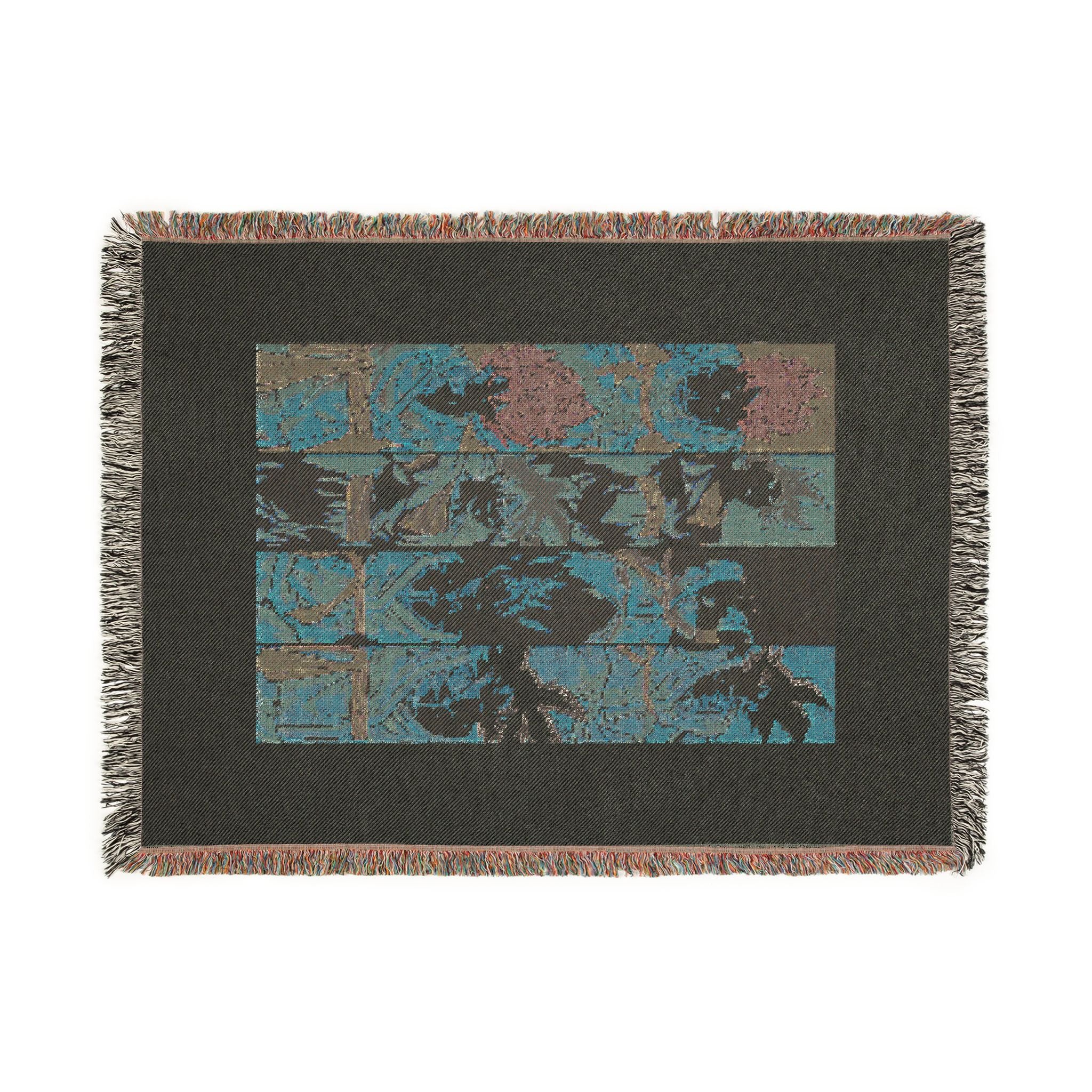 Woven Blanket - Retro Abstract Patchwork Throw