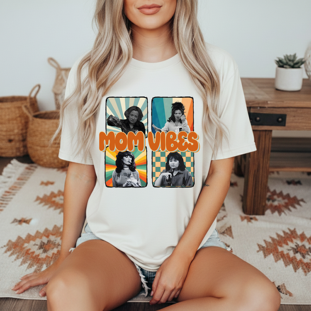 Mom Vibes Retro Photo T-Shirt