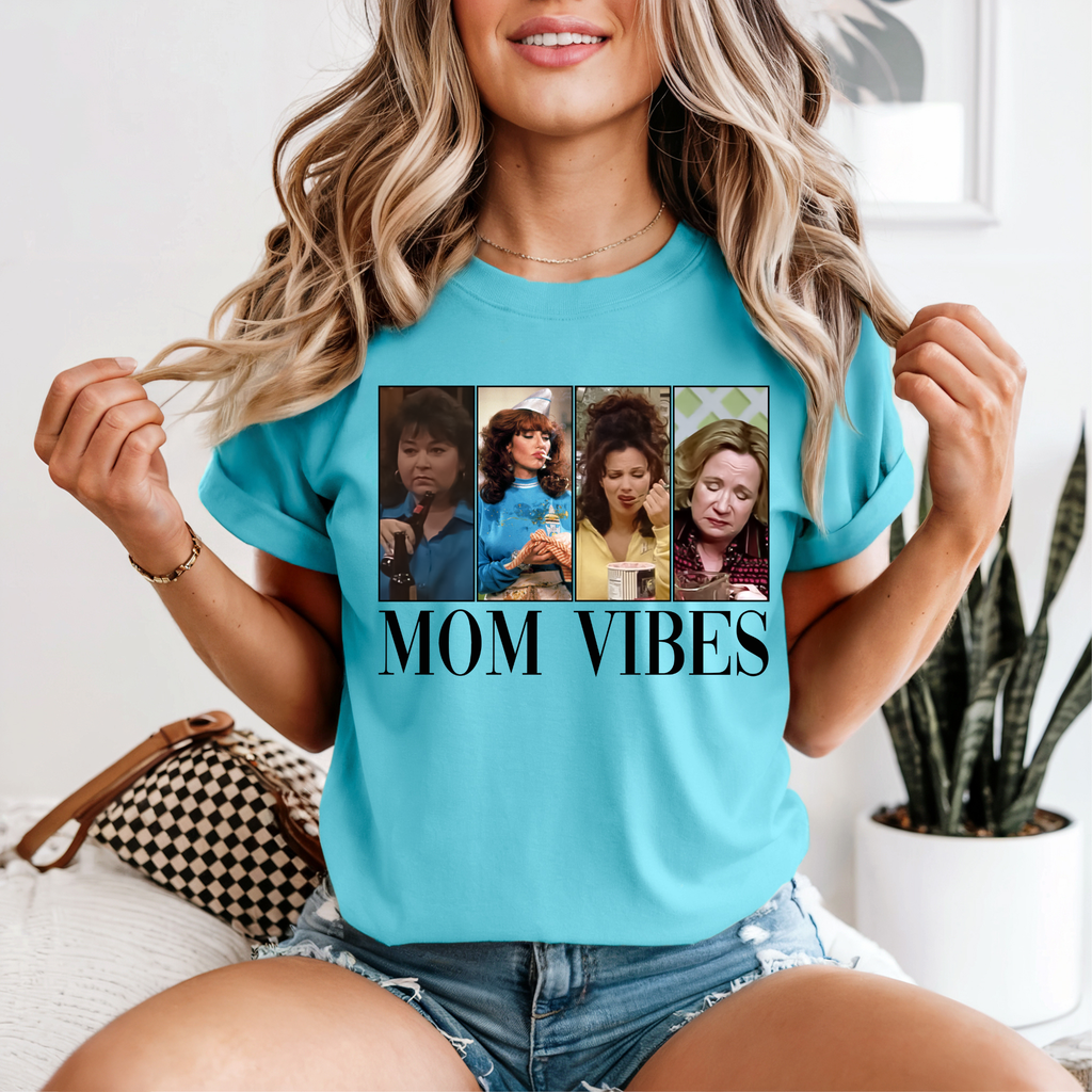 Mom Vibes T-Shirt — Funny Retro Mom Collage Tee for Mother's Day & Everyday