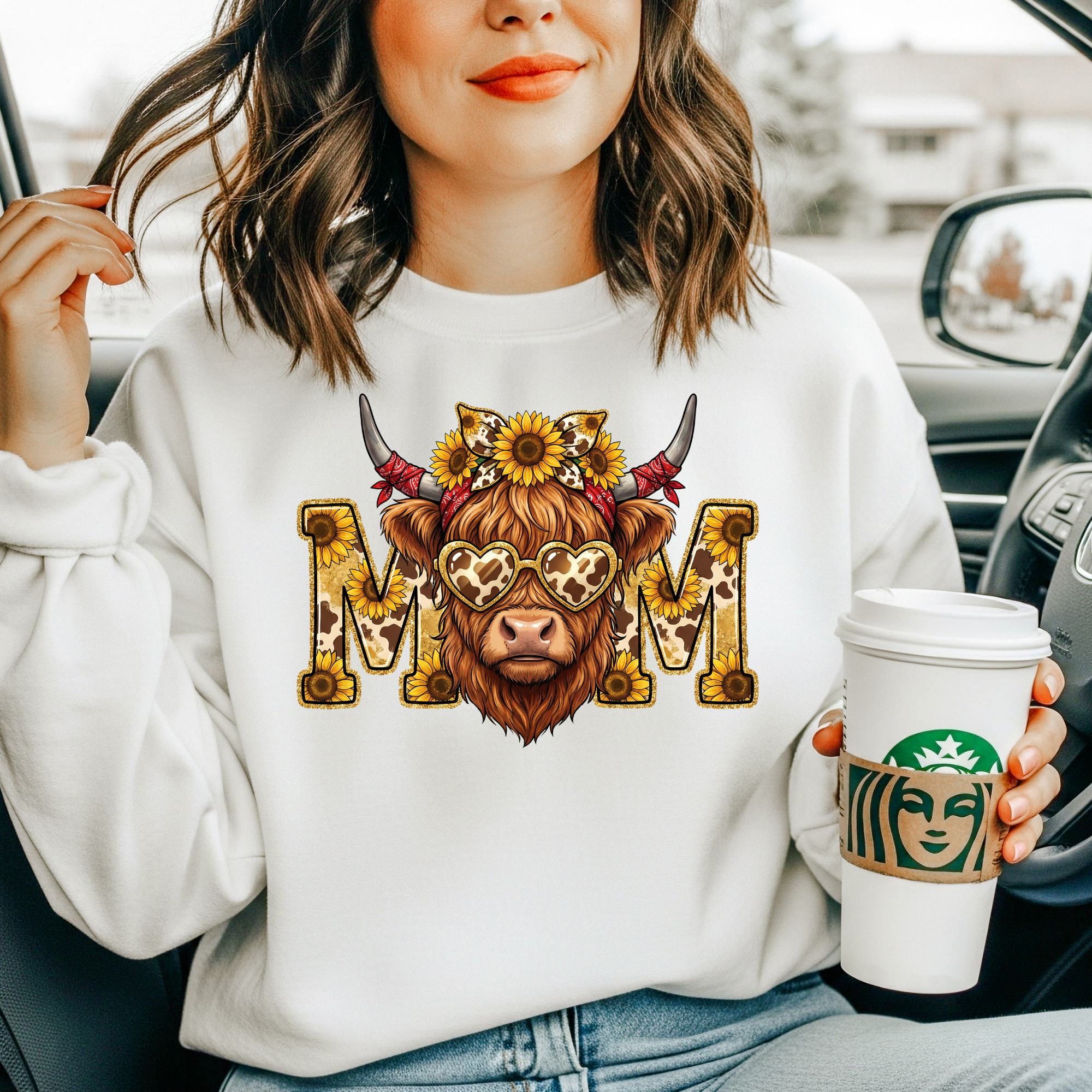 Mom Buffalo Floral Graphic Sweatshirt