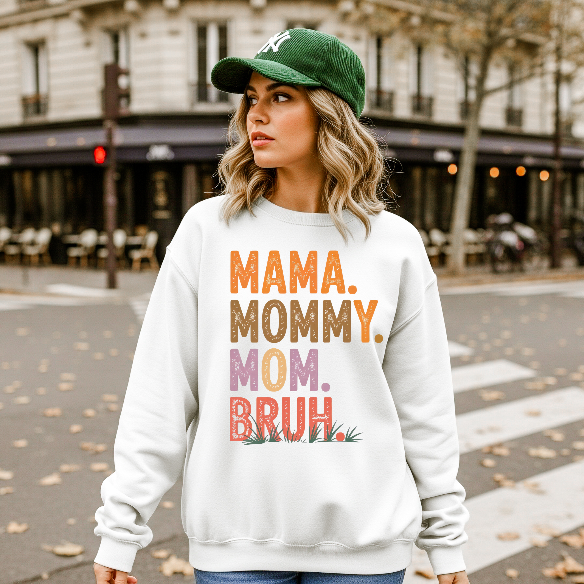 Momma Mommy Mom Bruh Sweatshirt - Funny Motherhood Crewneck Gift