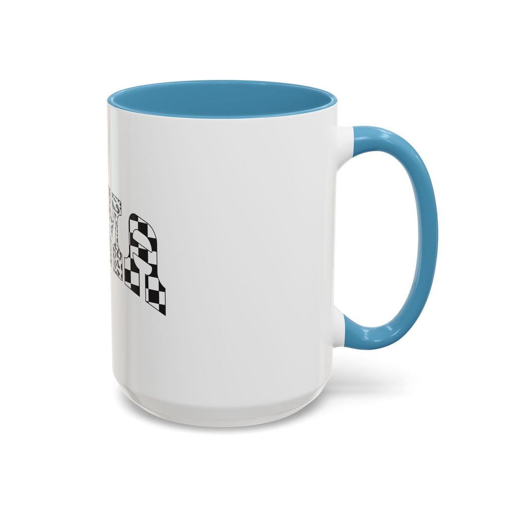 Mama Checkerboard Pattern Accent Coffee Mug (11/15oz)