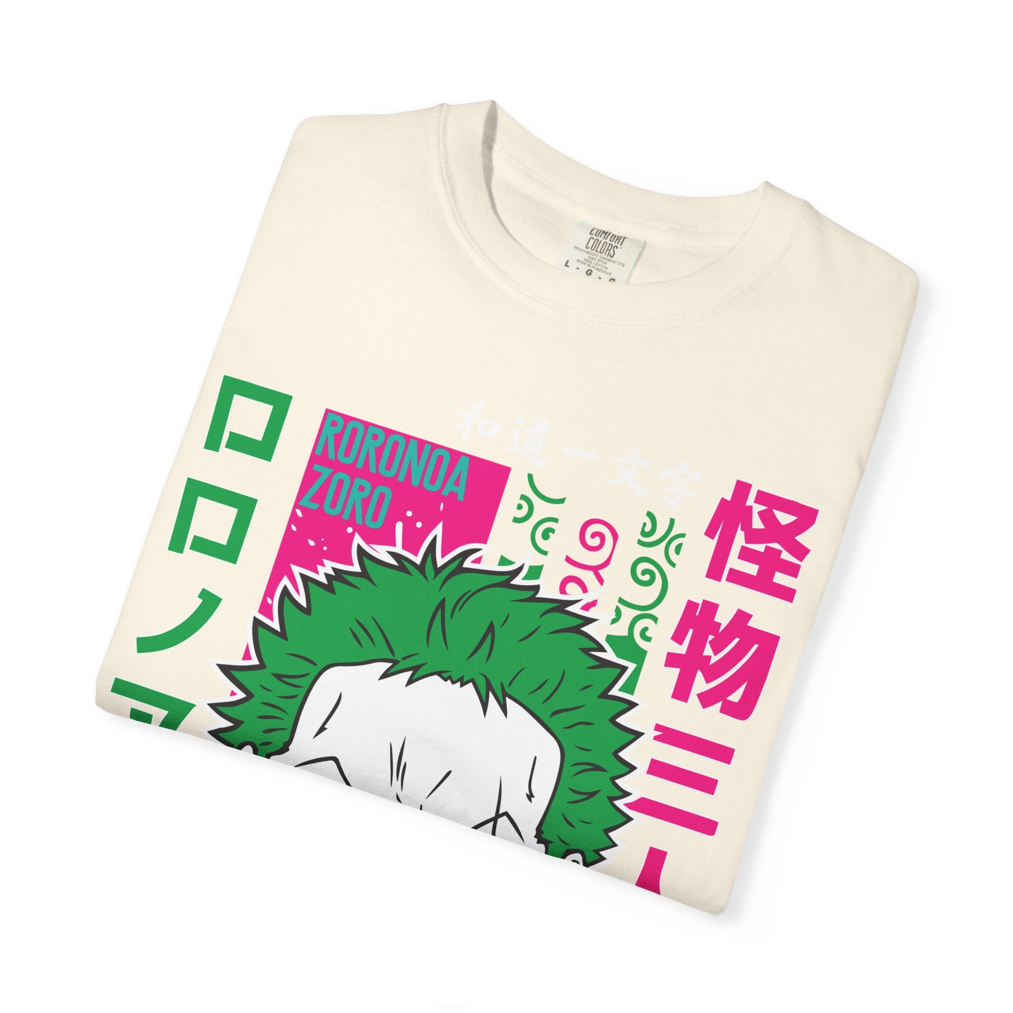 Anime Zoro Graphic T-Shirt — Japanese Text Skate Vibe