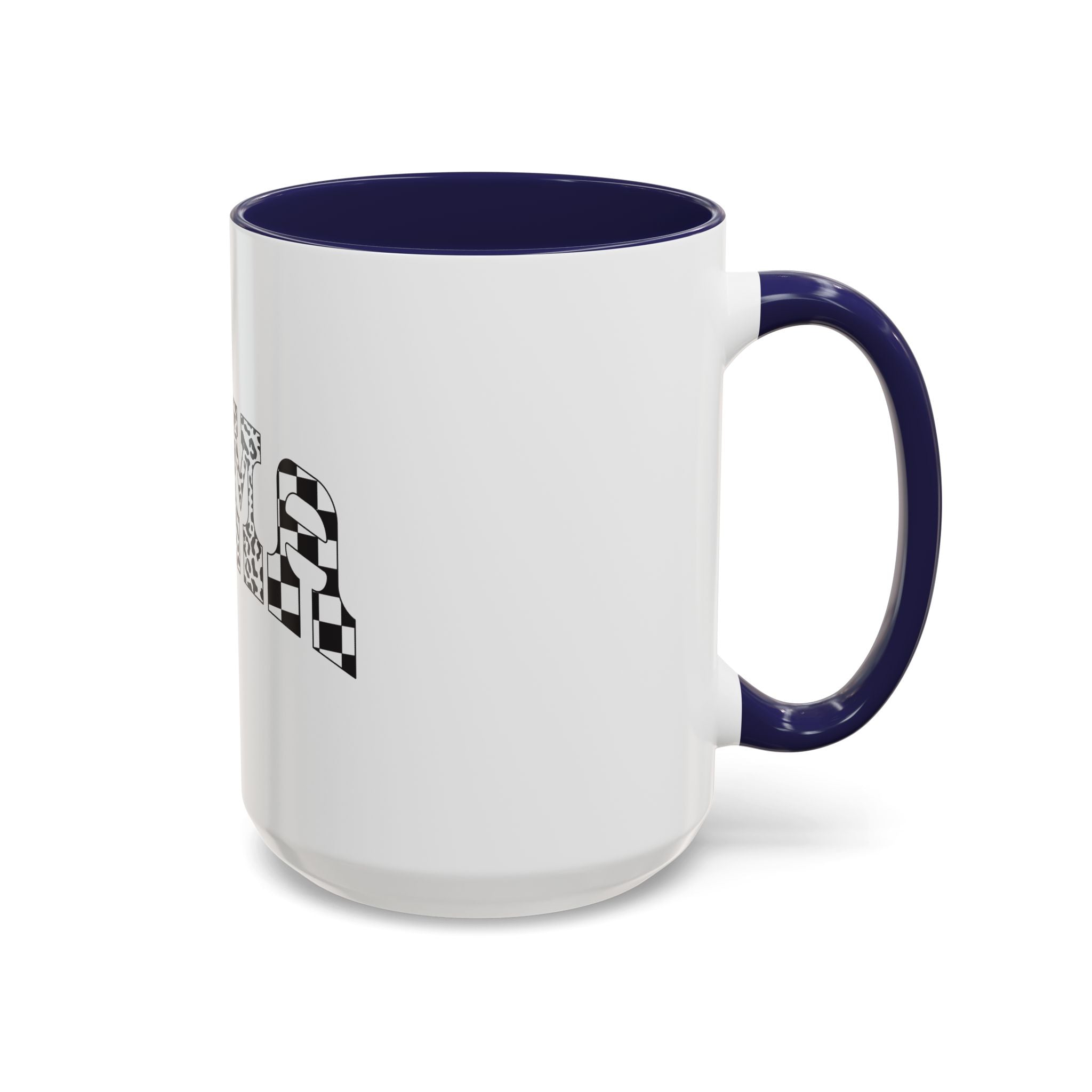 Mama Checkerboard Pattern Accent Coffee Mug (11/15oz)