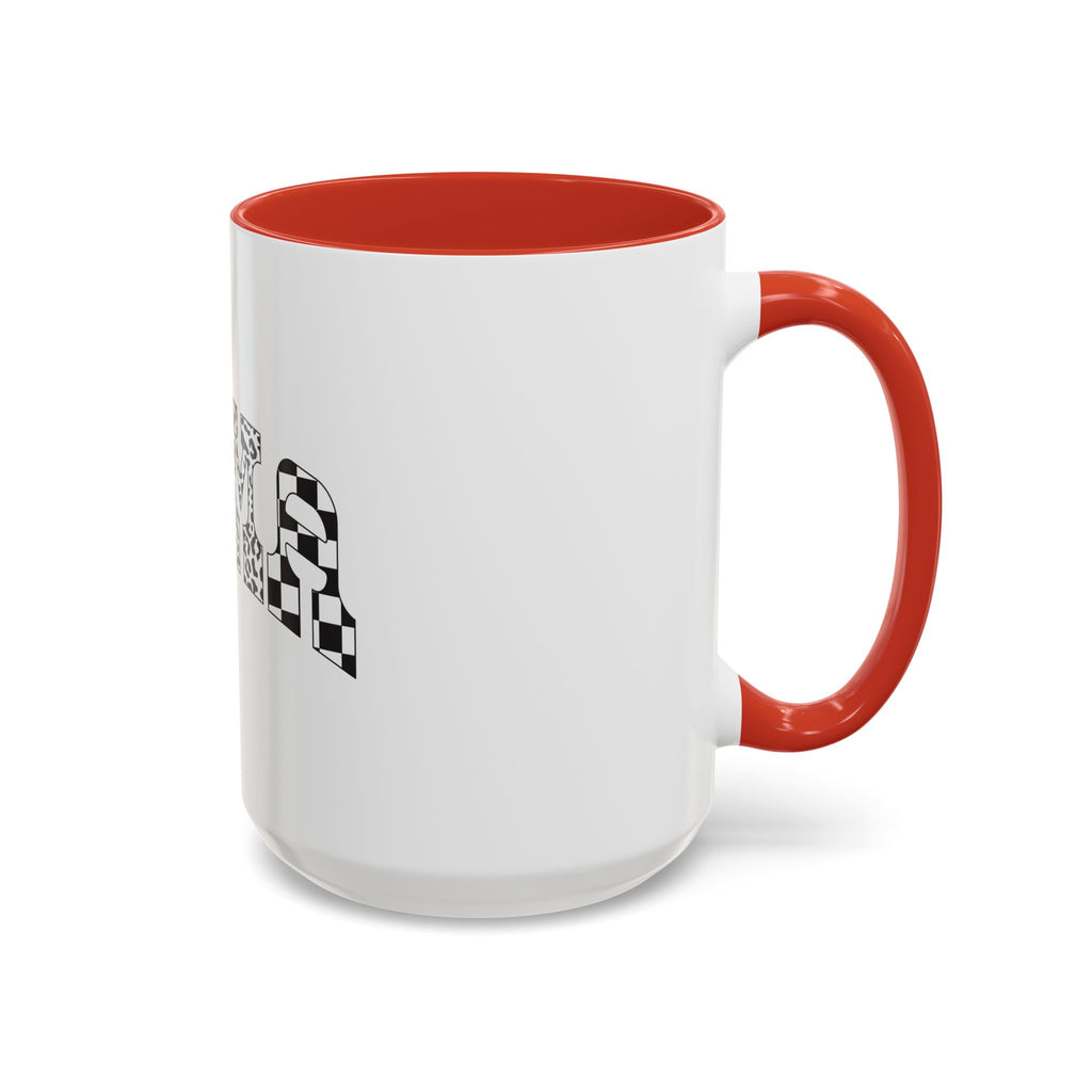 Mama Checkerboard Pattern Accent Coffee Mug (11/15oz)
