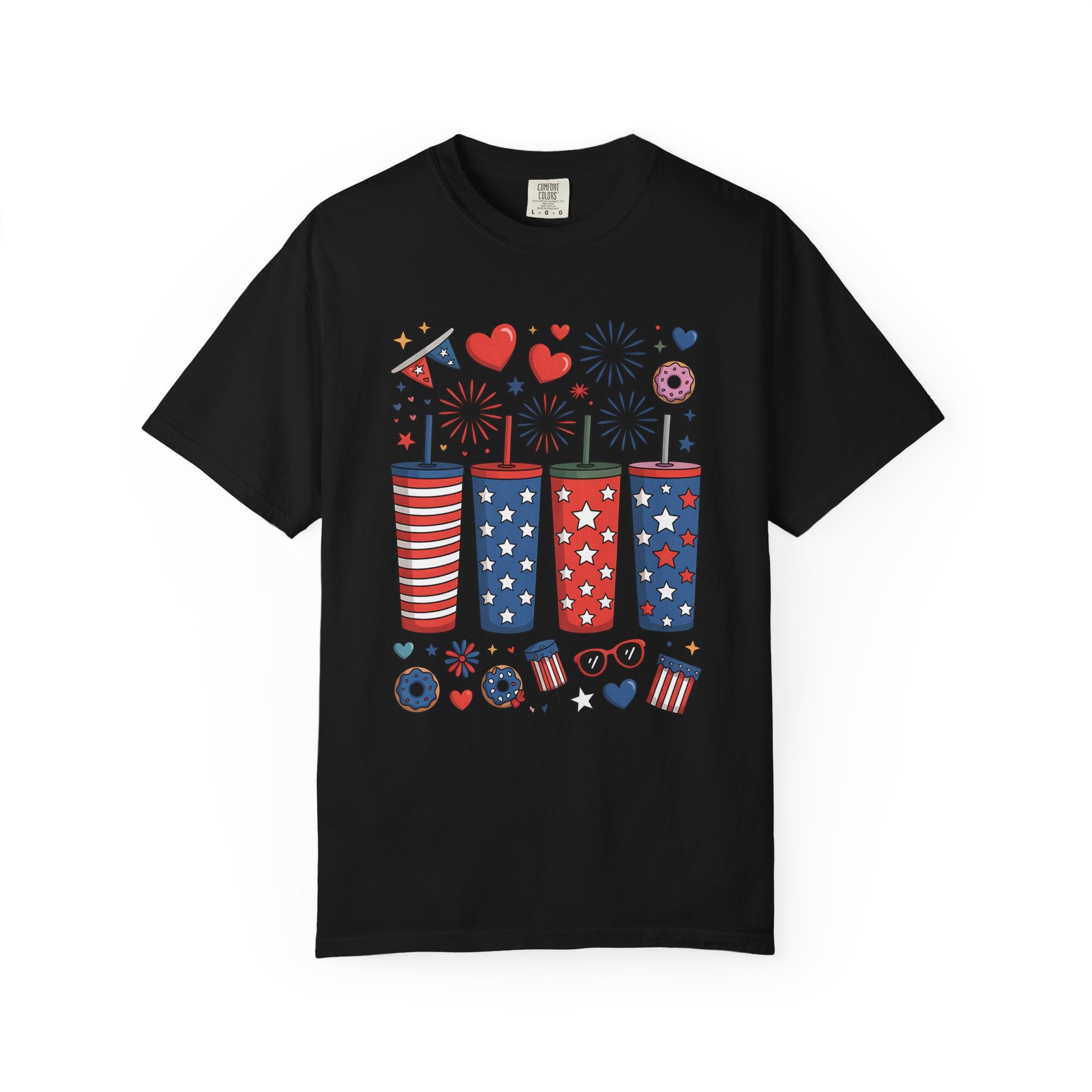 Patriotic Fireworks T-Shirt — 4th of July Stars & Stripes Tee