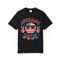 American Dude T-Shirt — Patriotic Retro Smiley Tee (4th of July)