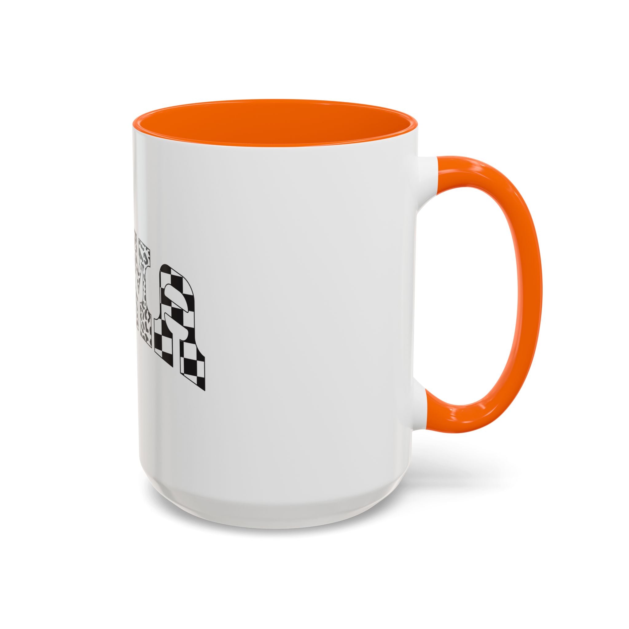 Mama Checkerboard Pattern Accent Coffee Mug (11/15oz)